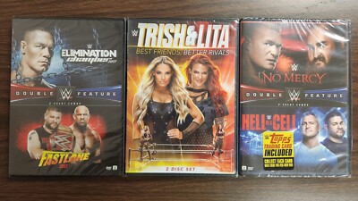 WWE dvds (H.I.A.C, No Mercy) - Kevin Owens, Goldberg, Cena, Orton, Trish & Lita