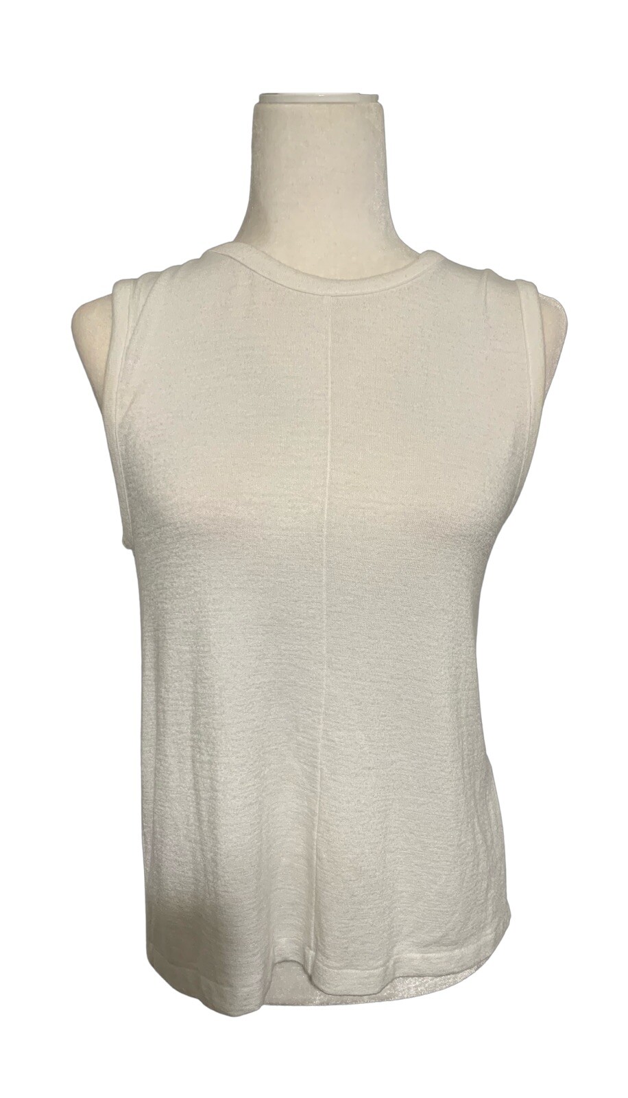 rag bone womens solid Crew Neck white sweater tan… - image 2