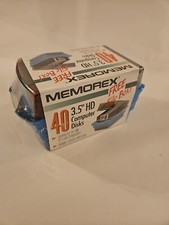 Memorex PC Formatted 3.5" HD 1.44MB Computer Diskettes Rainbow 40 Pack File Box
