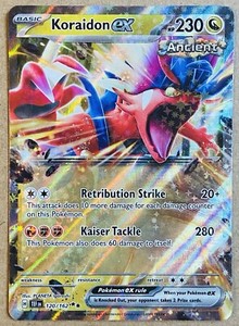 POKÉMON TEMPORAL FORCES TCG KORAIDON EX DOUBLE RARE HOLO 120/162 NM+