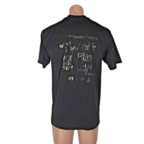 Vtg 1995 MOONLIGHT AMPHITHEATER Concert Venue T-shirt black 1990s vintage concert t-shirt, vintage, size L, single stitch, B+ condition