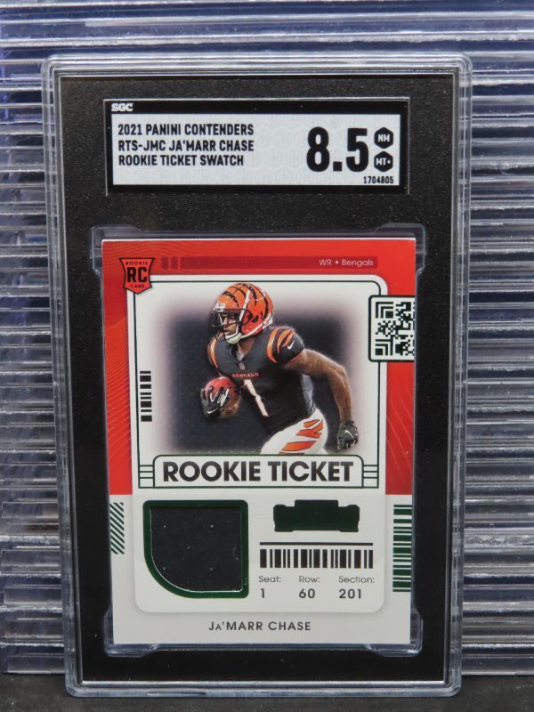 JaMarr Chase Panini Contenders Optic Rookie Patch Autographs #RPAJMC Base