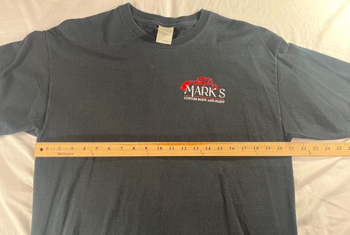 T-shirt vintage Gildan stampa grafica grande Black Mark's corpo e vernice personalizzata - Foto 8 di 13