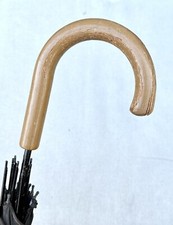 Vintage Antique Large Wood Crook Handle Tent Umbrella Parasol For Parts Repairs