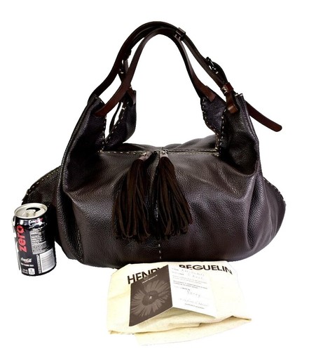 $1675 New Henry Cuir Beguelin Parachute Large Italian Leather