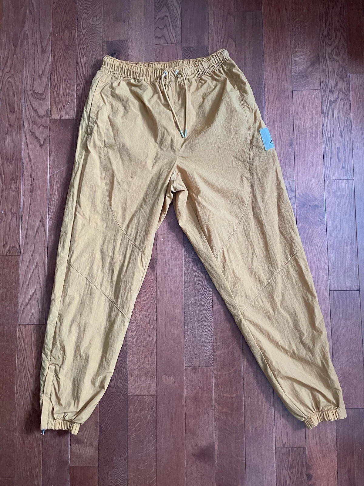 Vintage Nike Air Jordan Track Pants Ankle Zip Men’s Medium Honey Mustard Y2K
