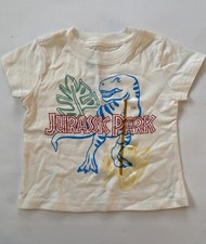 Jurassic World T-Shirt Baby 12M Jurassic Park Dinosaur Cream Shirt New