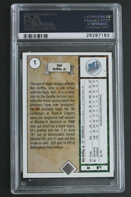 upper deck シフ　サインカード Ken Griffey Jr HOF 1989 Upper Deck Autographed Signed ROOKIE RC