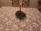 White Round Floral Lacey transparentTablecloth for Round Table, 70" round~beauty — photo 2