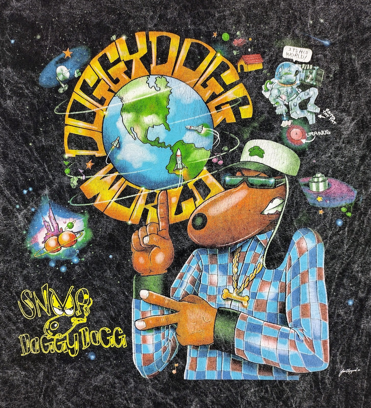 FILA T shirt da uomo con licenza ufficiale Snoop Dogg stile retrò stampa grafica taglia M L