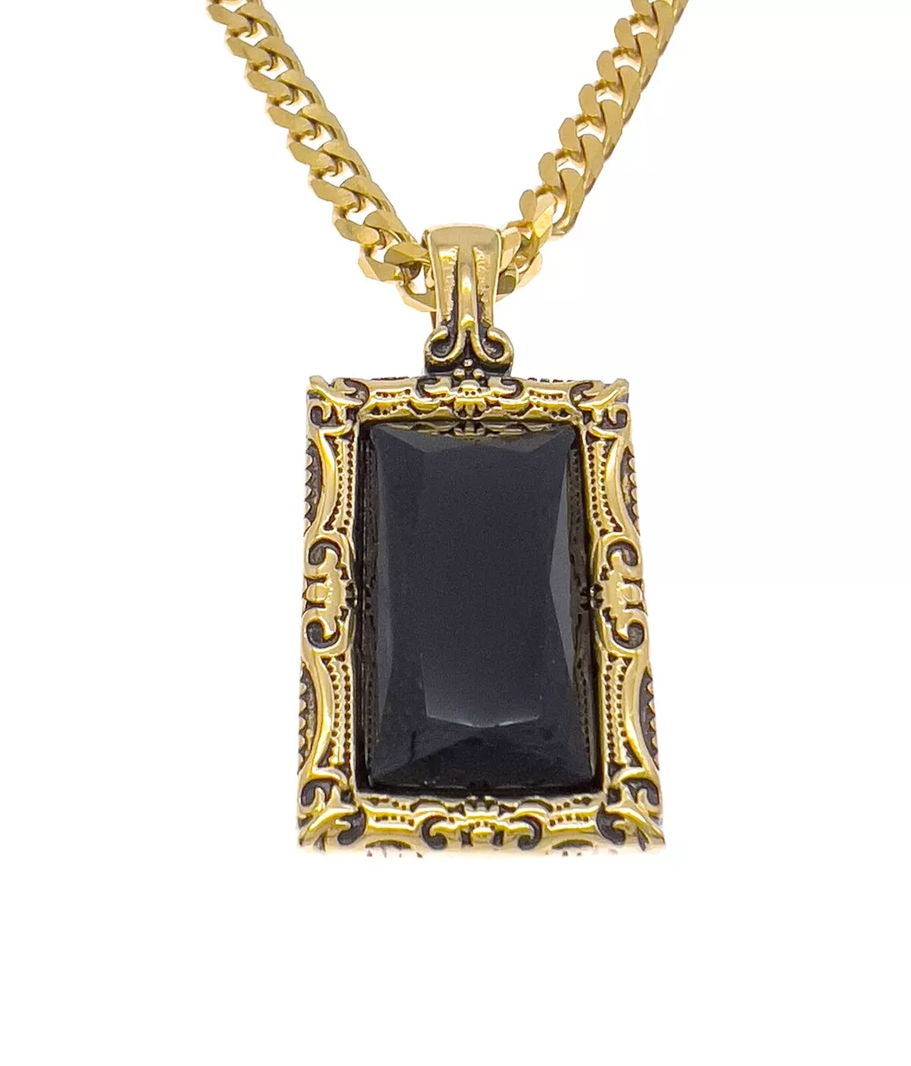 Pendant with hotsell black stone
