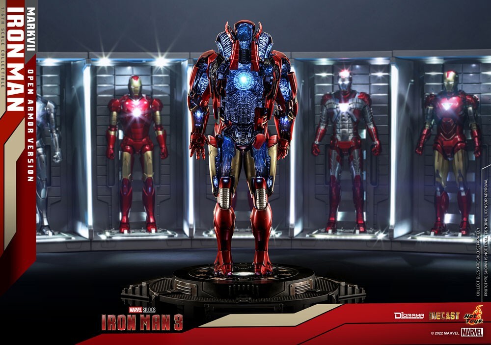 Hot toys DS004D51 1/6 Iron Man Mark 7 (VII) Open Armor Version 