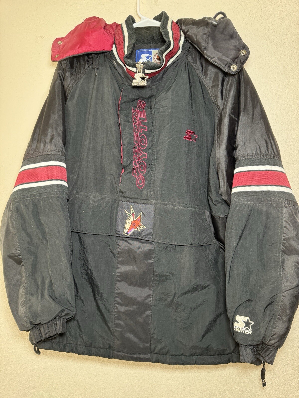 NHL Phoenix Coyotes Starter Men's Jacket Large 1/4 Zip