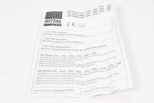 RITTAL SV 9340.460, SV OM-Adapter, 3 polig - Bild 7 von 8