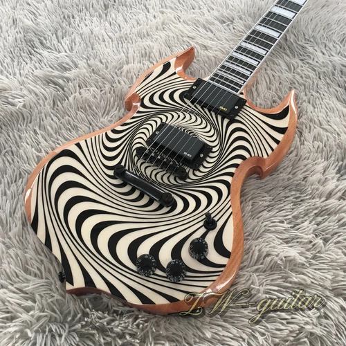 Wylde Audio Barbarian RawTop Electric Guitar Psychic Bullseye Mahogany Body