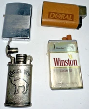 GROUP LOT OF 4 VINTAGE LIGHTERS FOR REPAIR OR PARTS- (16)