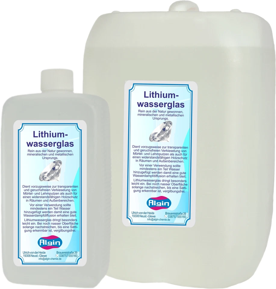 Lithiumwasserglas 1 Liter Verkieselung Beton- Verfestigung Mauertrocknung - Bild 2 von 2