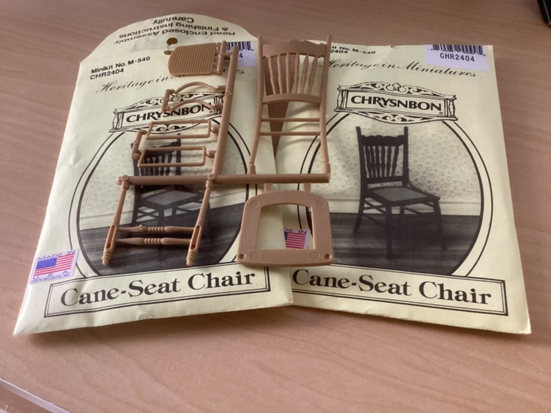 Chrysnbon Cane Seat Chairs X2 heritage in miniatures 749939000995