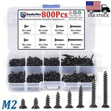800-Piece Self Tapping Screws Assortment Set M2 Phillips Head Micro Screws Kit