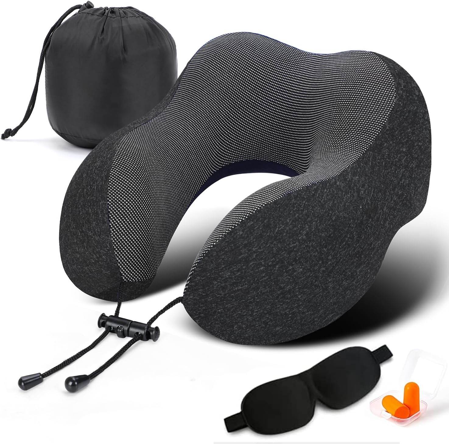 Best Memory Foam Travel Neck Pillow for Head Support and Comfortable Sleep-image