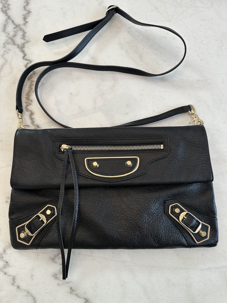 Metallic Edge Balenciaga Envelope Clutch With Strap Balenciaga