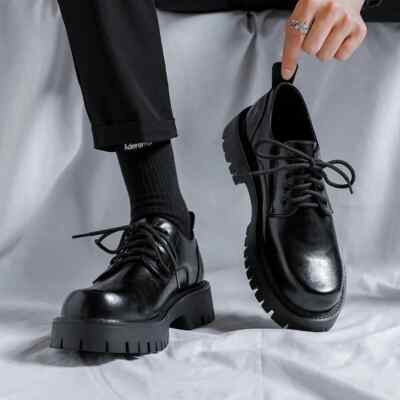 Men Platform Shoes Black Male Lace Up Dress Shoes Business Oxfords Wedding Flats | eBay Men Platform Shoes Black Male Lace Up Dress Shoes Business Oxfords Wedding Flats | eBay