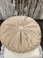 pin tuck decor pillow Tan color 15"