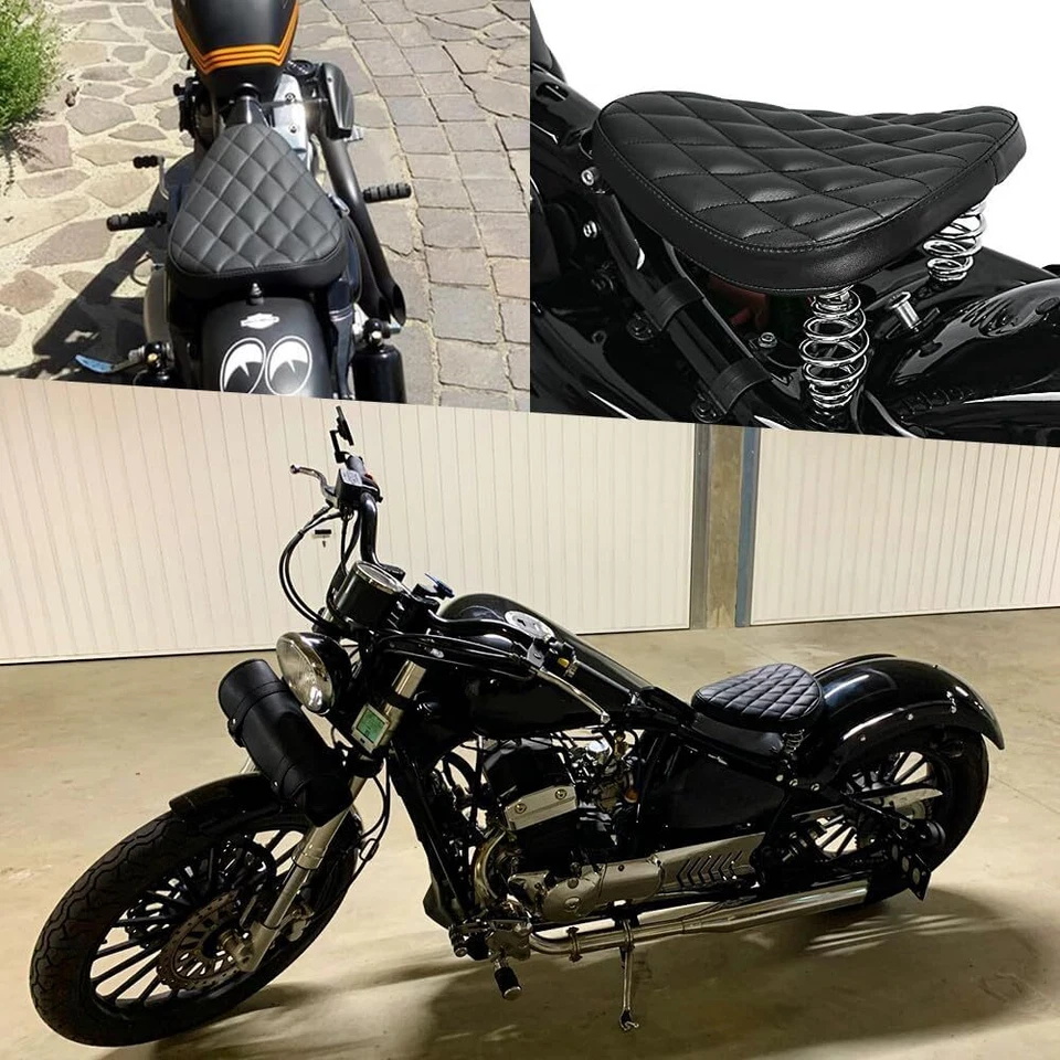 For Honda Shadow VLX 600 VT For Bobber Model Motorcycle 3'' Spring Solo Seat US Foto 2 de 4