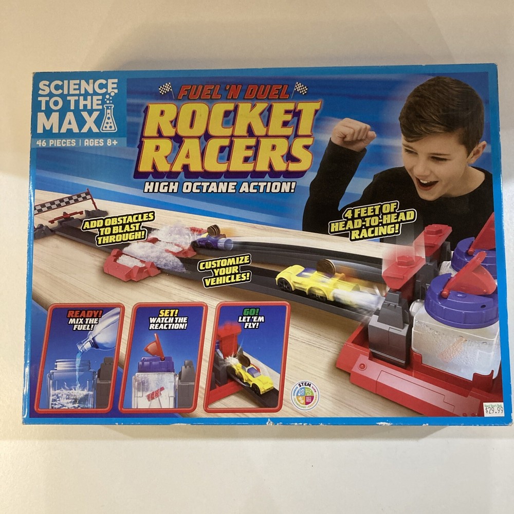 Fuel N Duel ROCKET RACERS Toy Model Race Cars High Octane Action STEM Science