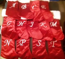 Merry Brite 20" Monogram Stockings 13 Variations A,B,C,E,G,H,J,K,M,N,P,S,T NEW