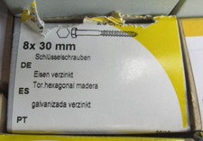 Marken Schlüsselschrauben 8x30mm 25 Stück S...