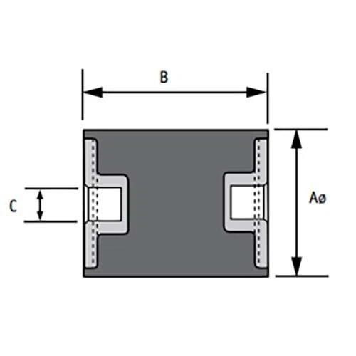 Mackay M11302055 Multicushion Isolator Stainless Steel M6 - 30 x 20mm 55 Duro - Picture 3 of 3