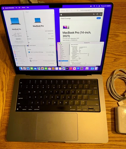 Apple MacBook Pro 14.2" (512GB SSD, M1 Pro, 16GB) Laptop - Space Gray -...