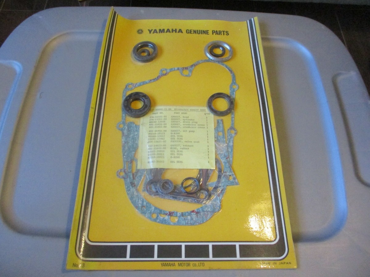 その他 2 h NOS Yamaha OEM Gasket Kit 1974-1976 DT100 A/B/C 437-00000-21