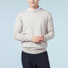 Maglione uomo girocollo pullover casual tinta unita maglia maniche lunghe
