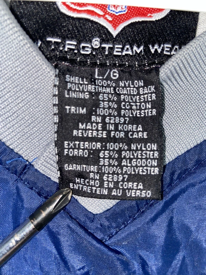 De colección Dallas Cowboys Game Day T.F.G. Jersey Grande Azul Troy Aikman Años 90 Foto 4 de 4