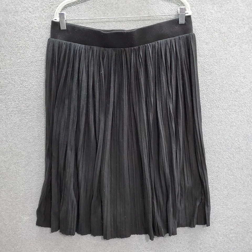 Torrid Women Skirt 0 Black Pleated Chiffon Lined Elastic Waist - Image 4 of 4