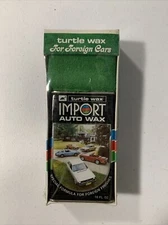 New Vintage Liquid Turtle Wax Import Auto Wax With Cloth New Old Stock Sealed