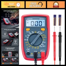 Digital Multimeter 2000 Counts AC DC Volt Ohm Amp Tester, Voltage Current Resist