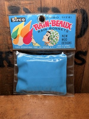 Vintage Sirco Rain Beaux Rain Bonnet Set Of 4 Jumbo Size NEW