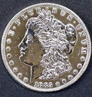 1885-S Morgan Silver Dollar $1 San Francisco AU Details Polished Cleaned