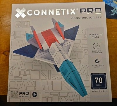 New CONNETIX Pro Magnetic Tiles Constructor Set 70pcs With Smart Spin Technology