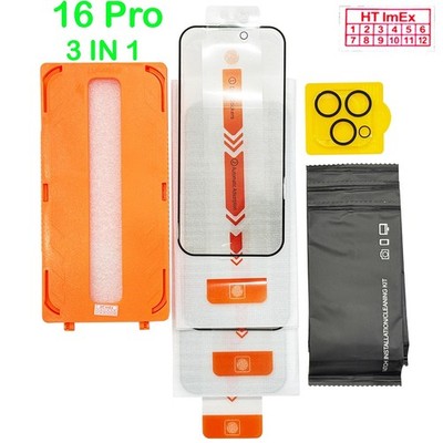 iPhone 16 Pro 3-Pack Privacy Screen Protectors + Camera Lens Protector Tool Set