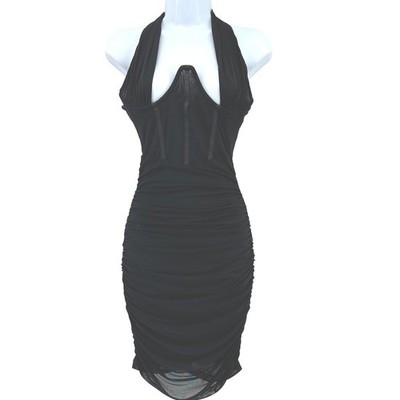 white christmas dresses Fully Embroidered Sleeveless Gown Black / US 4 main image 0