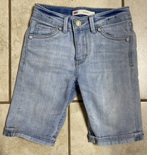 Levi Strauss Cuff Denim Jean Bermuda Shorts Girls Youth Size 6