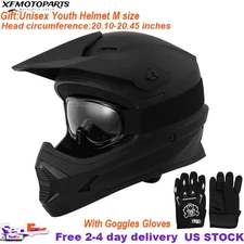 Youth Kids Off Road Motorcycle Helmet Dirt Bike ATV Motocross Helmet  DOT M Size