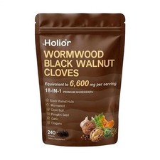 Holior Wormwood Black Walnut Clove Herbal Supplement 240 Softgels