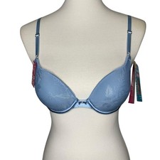 Vanity Fair Ego Boost Convertible Push Up Bra 34A Blue Jacquard Style 2131101