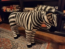 FAO Schwarz Toys R Us Jumbo Standing Zebra Discontinued RARE