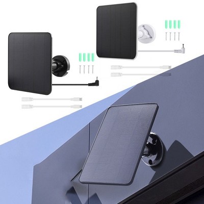 5W Solarpanel für Ring Doorbell mit DC-Ausgang und komplettem Einbauset
